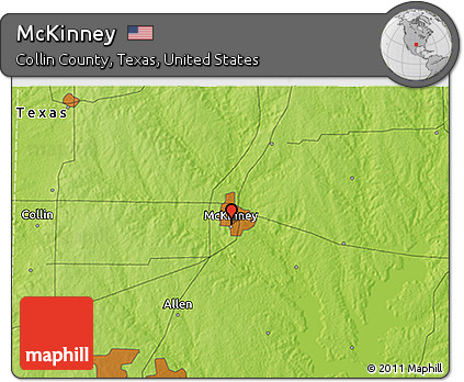 Physical 3D Map of McKinney