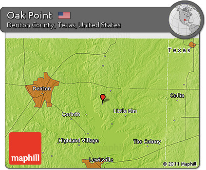 Physical 3D Map of Oak Point