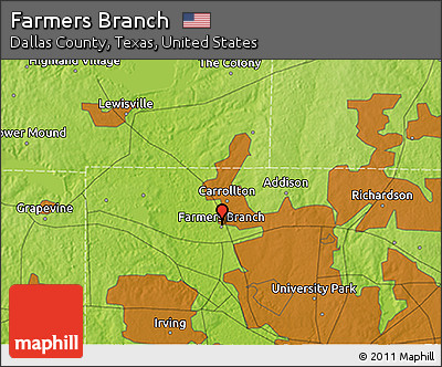 Physical 3D Map of Farmers Branch