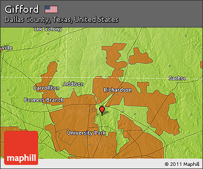Physical 3D Map of Gifford