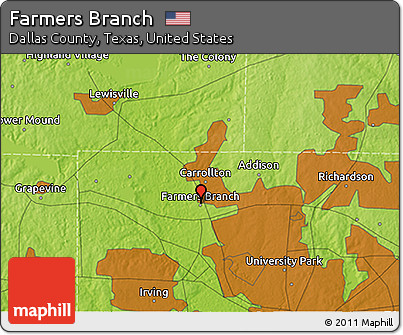 Physical 3D Map of Farmers Branch