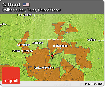 Physical 3D Map of Gifford