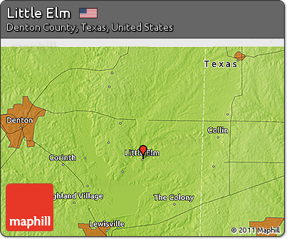 Physical 3D Map of Little Elm