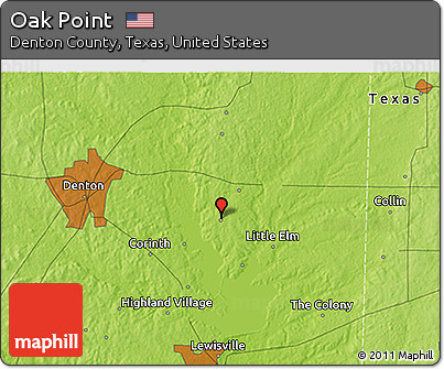 Physical 3D Map of Oak Point