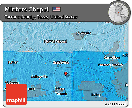 Political 3D Map of Minters Chapel