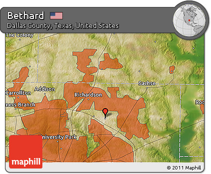 Satellite 3D Map of Bethard