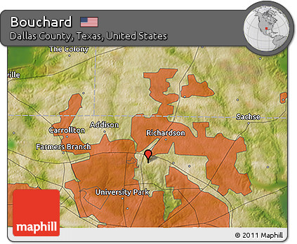 Satellite 3D Map of Bouchard