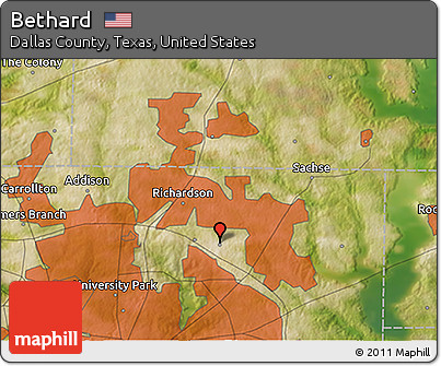 Satellite 3D Map of Bethard