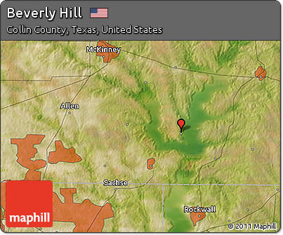 Satellite 3D Map of Beverly Hill
