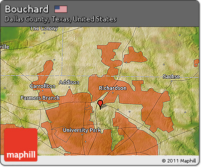 Satellite 3D Map of Bouchard