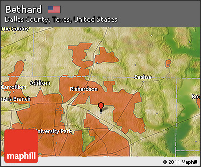 Satellite 3D Map of Bethard