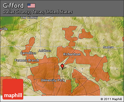 Satellite 3D Map of Gifford