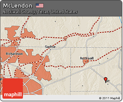 Shaded Relief 3D Map of McLendon
