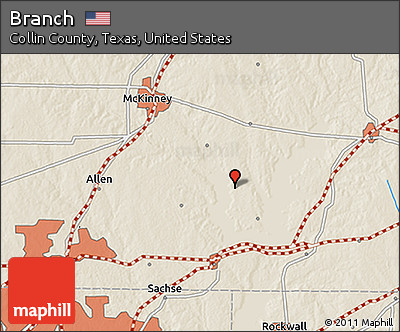 Shaded Relief 3D Map of Branch