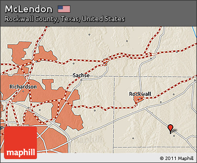 Shaded Relief 3D Map of McLendon