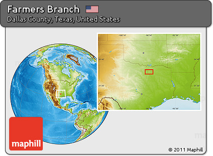 Physical Location Map of Farmers Branch