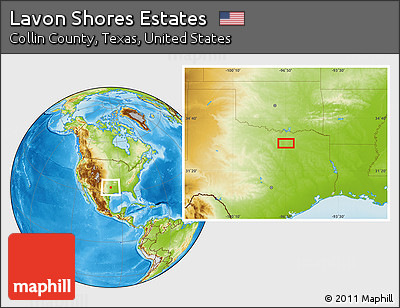 Physical Location Map of Lavon Shores Estates