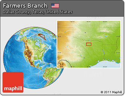 Physical Location Map of Farmers Branch