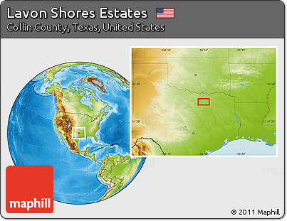 Physical Location Map of Lavon Shores Estates