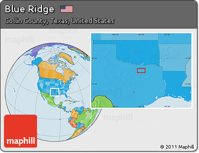 Political Location Map of Blue Ridge