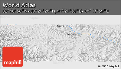 Physical Panoramic Map of the Area around 33° 4' 42" N, 97° 49' 29" E