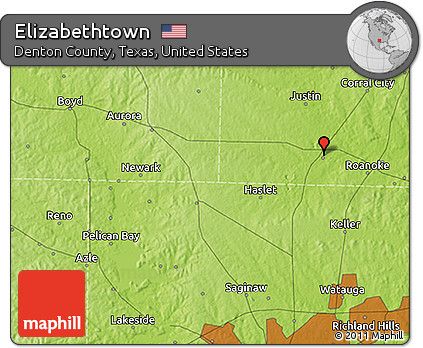 Physical 3D Map of Elizabethtown