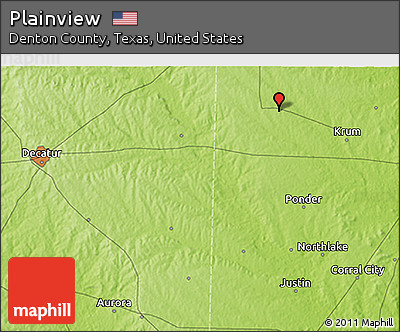 Physical 3D Map of Plainview