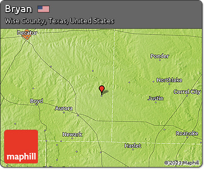 Physical 3D Map of Bryan