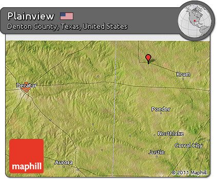 Satellite 3D Map of Plainview
