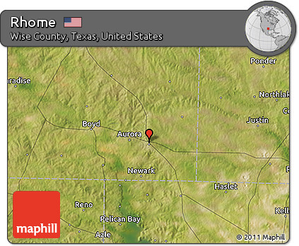 Satellite 3D Map of Rhome