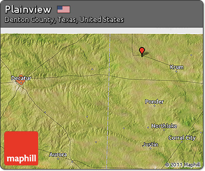 Satellite 3D Map of Plainview