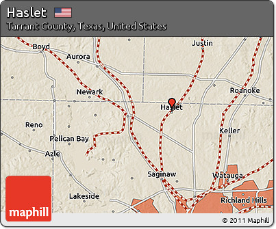 Shaded Relief 3D Map of Haslet