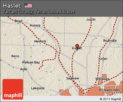 Shaded Relief 3D Map of Haslet