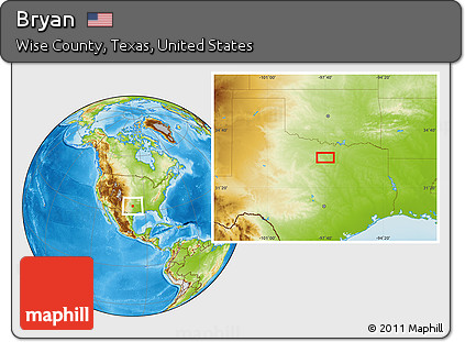 Physical Location Map of Bryan