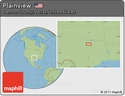 Savanna Style Location Map of Plainview