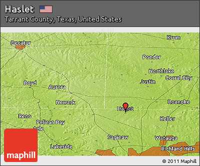 Physical Panoramic Map of Haslet