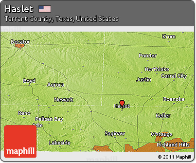Physical Panoramic Map of Haslet
