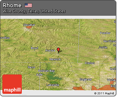 Satellite Panoramic Map of Rhome