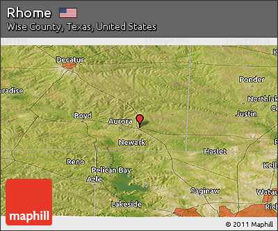 Satellite Panoramic Map of Rhome