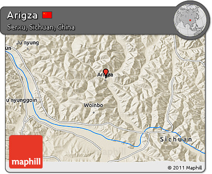 Shaded Relief 3D Map of Arigza