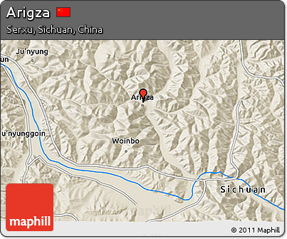 Shaded Relief 3D Map of Arigza