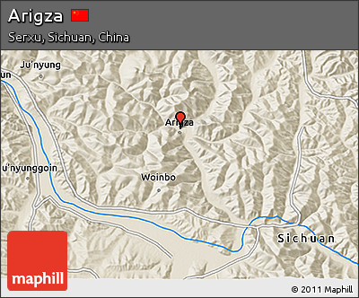 Shaded Relief 3D Map of Arigza
