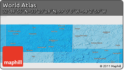 Political Panoramic Map of the Area around 33° 4' 42" N, 98° 31' 30" W