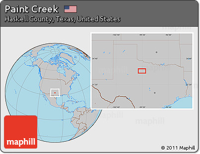 Gray Location Map of Paint Creek