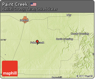 Physical Map of Paint Creek