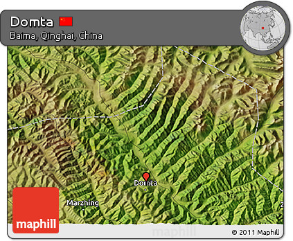 Satellite 3D Map of Domta