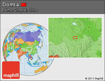 Political Location Map of Domta
