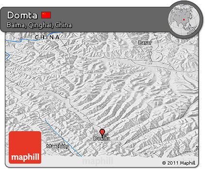Physical Panoramic Map of Domta