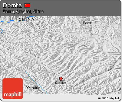 Physical Panoramic Map of Domta