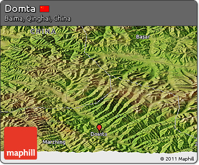 Satellite Panoramic Map of Domta
